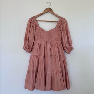 Mon Renn Blush baby doll Dress